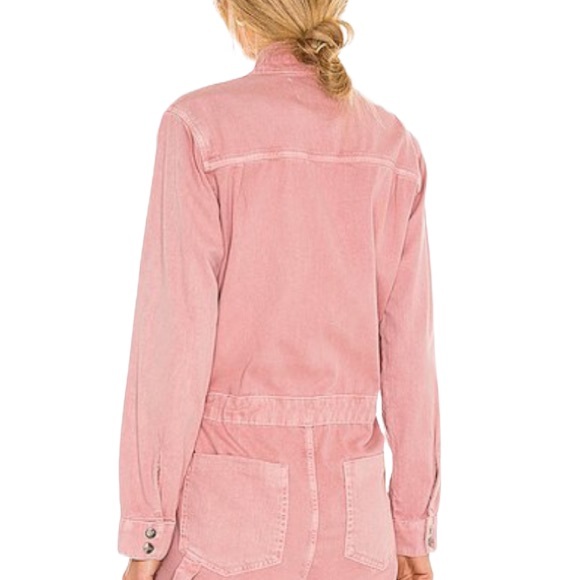 OneTeaspoon x Free People Starship M Pink Utility Denim Jumpsuit Coveralls - Picture 4 of 13